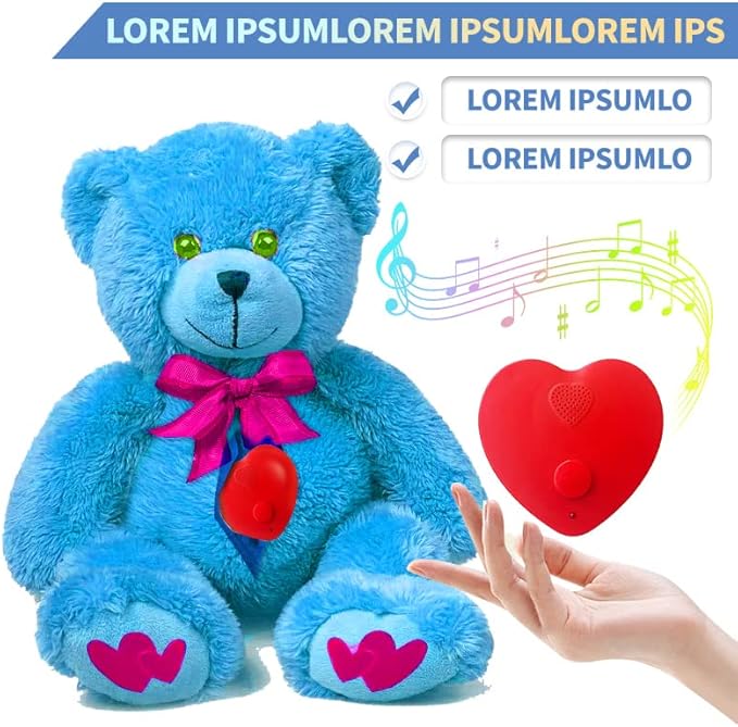 XLW 16min Voice Recorder for Stuffed Animals,Personal Voice Message Recordable Sound Recorder Chips Module for Mother's Day Christmas Plush Toy,Manual DIY Sound Creative Presents for Boyfriend (Red)