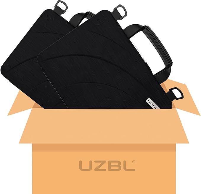 UZBL 13-14 Inch Always-on Chromebook Protective Hard Case with Adjustable Shoulder Strap and Carrying Handles (20 Pack)