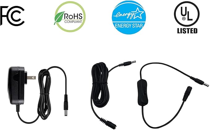 MyVolts 5V Power Supply Adaptor Compatible with LaCie Rugged 8TB RAID Shuttle External Hard Drive - US Plug - with Extension and Inline Switch
