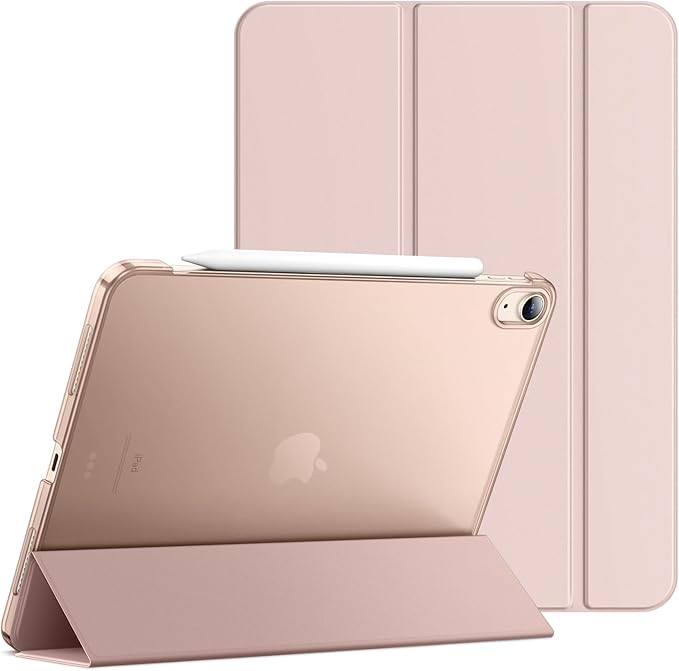 JETech Case ONLY for iPad Air 11-Inch M4/M3/M2 (2026/2025/2024), iPad Air 5/4 (2022/2020 5th/4th Generation 10.9-Inch), Slim Stand Hard Back Shell Cover with Auto Wake/Sleep (Rose Gold)