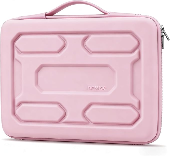 DOMISO 18 inch Laptop Sleeve with Handle Shockproof Computer Bag Waterproof EVA Protective Carrying Case for 17.3" MSI GS73VR Stealth Pro/HP Envy 17/LG Gram 17"/ROG Strix GL702VS, Pink