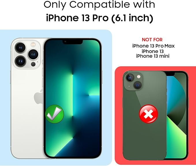 MAKAVO Magnetic for iPhone 13 Pro Max Case, Compatible with MagSafe, Built-in Camera Lens Protector, Logo View, Military Grade Drop Proof Phone Case Cover, Titanium Gray