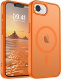 SUPFINE Magnetic for iPhone 17e Case/iPhone 16e Case (Compatible with MagSafe) (Military Grade Drop Protection) Translucent Matte Shockproof Phone Cover,Starry Orange