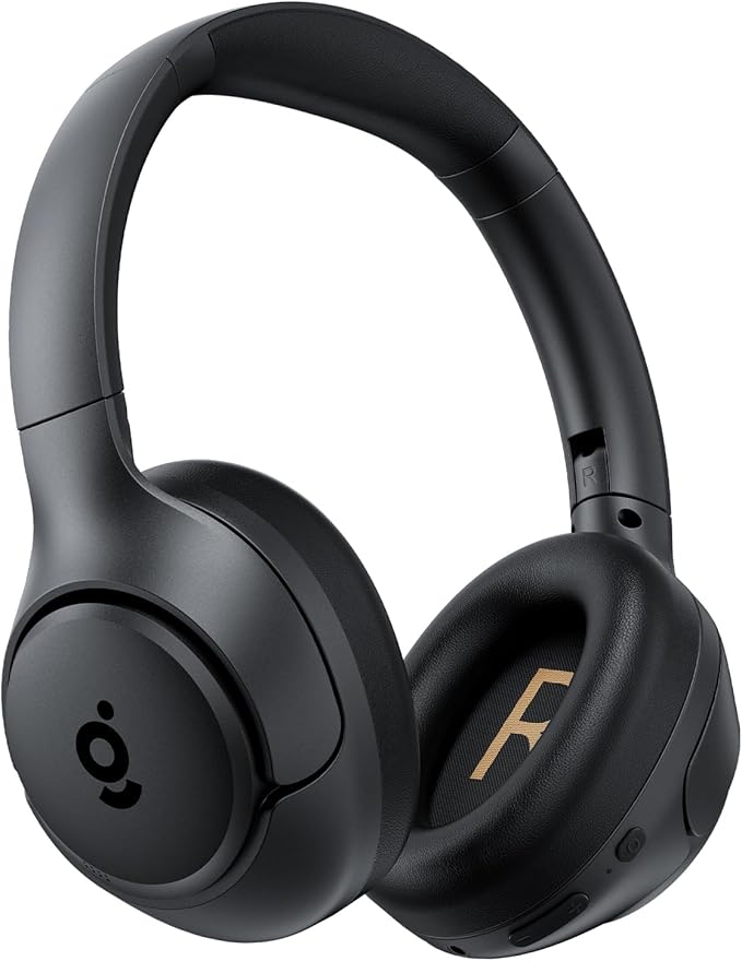 wegear Hybrid Active Noise Cancelling Headphones, Wireless ANC Bluetooth 5.4 Over Ear Headphones, Clear Calls, Deep Bass, 60H Playtime, Comfort Fit, Foldable Headset for Gym Travel Office Home Black