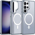 MALEWOLF Case for Samsung Galaxy S26 Ultra, Translucent Matte Cover Compatible with Magsafe, Military Grade Drop Resistant, Color Hybrid Non-Slip Phone Case for Galaxy S26 Ultra (Grey/White)