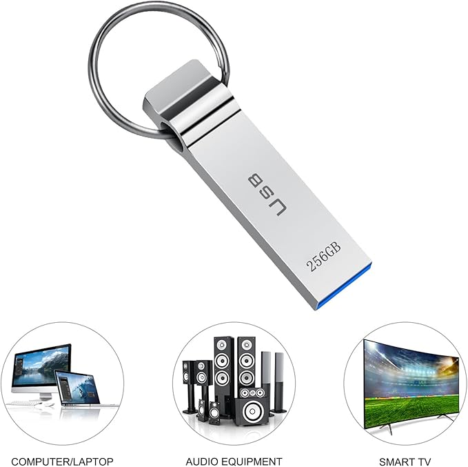 USB Flash Drive 230GB Waterproof USB Stick High Speed Memory Stick 230GB Ultra Large Storage Metal Thumb Drive with Keychain Design for Laptop Computer Tablet
