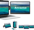 Anvazise Laptop Monitor Extender, 11.6/14.1 inch Portable Monitor Dual Screen External Second Monitor 1920×1080 FHD IPS,USB-C/HDMI,Plug and Play,for Laptop Notebook (11.6 inch)