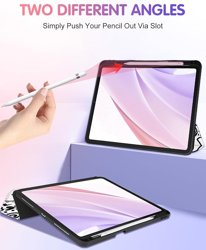 Uppuppy for iPad Air 11 inch Case, Air 5th/4th Generation 10.9, Pro 11'' (4th/3rd/2nd/1st Gen) Case Cute Boys Women Pencil Holder Cool Men Design Folio Cover for iPad Air 11 2024/2025 (M2/M3)
