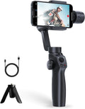 Gimbal Stabilizer for iPhone, Phone Gimbal w/Focus Wheel Face Tracking for 16 15 Pro Max Android 3-Axis Phone Stabilizer for Video Recording Vlog