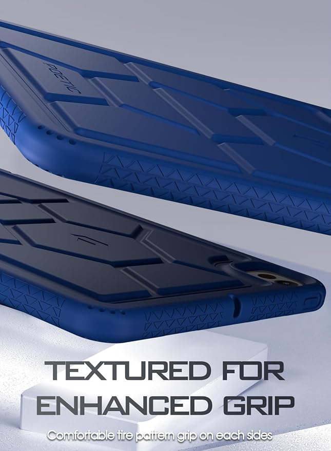 Poetic TurtleSkin Case for iPad Pro 11 Inch (M5) 2025/ (M4) 2024, Heavy Duty Shockproof Rugged Kids Friendly Drop Protection Silicone Cover Case, Navy Blue