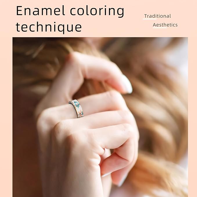 Yihou Smart Ring for Women Health Ring Fitness Ring with Enamel Fitness Tracker with Heart Rate Monitoring Sleep Monitor Distance Pedometer Calorie No Subscription Fee for Android iOS 6#