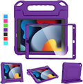 Kids Case for iPad 9th/8th/7th Generation 10.2 Inch 2021/2020/2019, Case for iPad Air 3rd Gen/Pro 10.5 Inch, Durable Shockproof Cover with Screen Protector for iPad 10.2 & 10.5, Purple
