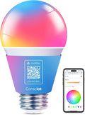 Consciot Smart Light Bulbs, WiFi Color Changing LED Light Bulb, A19 E26 RGBTW Light Bulbs That Works with Alexa/Google Home/Apple Home/Siri, Music Sync, 60W Equivalent Bluetooth Light Bulb, 1 Pack
