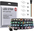 BTF-LIGHTING 2835SMD WS2811 IC RGB Chasing Color LED Strip Light 9.8FT DC24V 108LED/m 18Pixels/m 8mm Width IP65 Flexible Addressable Strip for Indoor Decor (No Adapter or Controller)