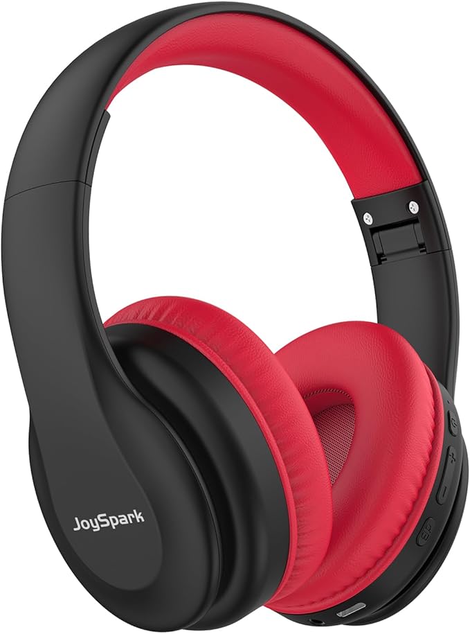 JoySpark Kids Bluetooth Headphones, Lightweight Wireless Headphones for Kids, 85/94dB Volume Limited, 60 Hours Playtime, Bluetooth 5.3, Over-Ear Toddler Headsets with Built-in Mic-Black