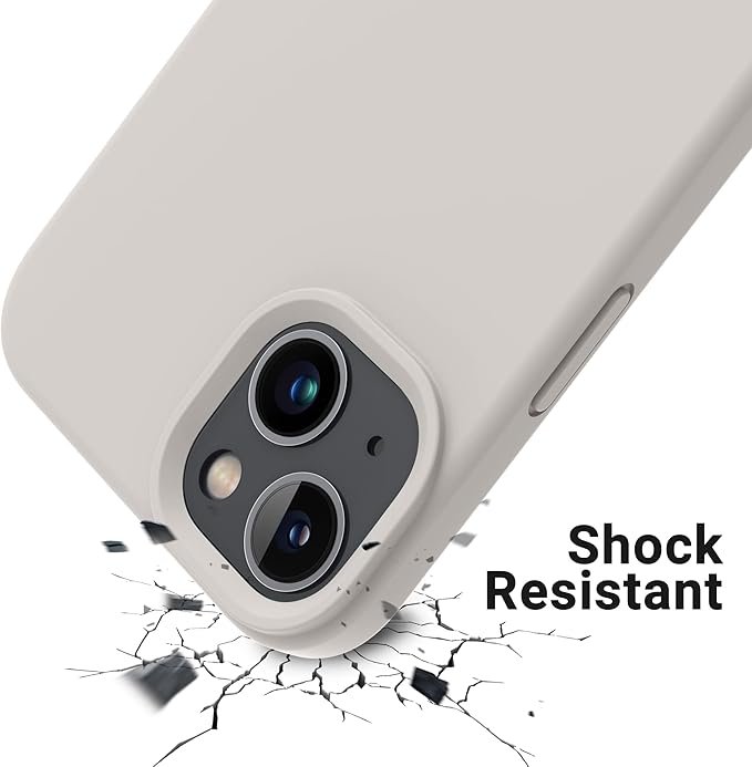 OTOFLY Designed for iPhone 14 Plus Case, Silicone Shockproof Slim Thin Phone Case for iPhone 14 Plus 6.7 inch （Stone）