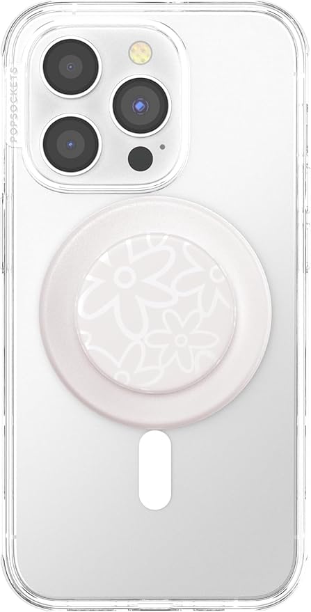 PopSockets Phone Grip for MagSafe, Magnetic Holder, Phone Stand, White - Horchata