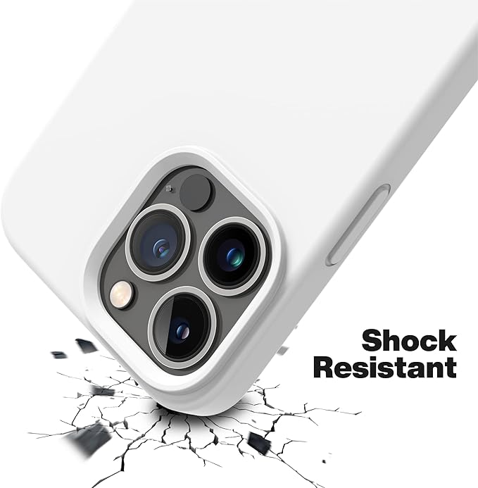 OTOFLY Designed for iPhone 13 Pro Max Case, Silicone Shockproof Slim Thin Phone Case for iPhone 13 Pro Max 6.7 inch (White)