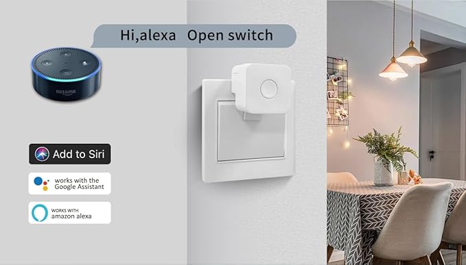 Mengshen Smart Fingerbot Smart Switch Button Pusher Universal Finger Robot Switch Wireless Bluetooth Control No Wiring Needed Timer and App Integration Compatible with Google Alexa