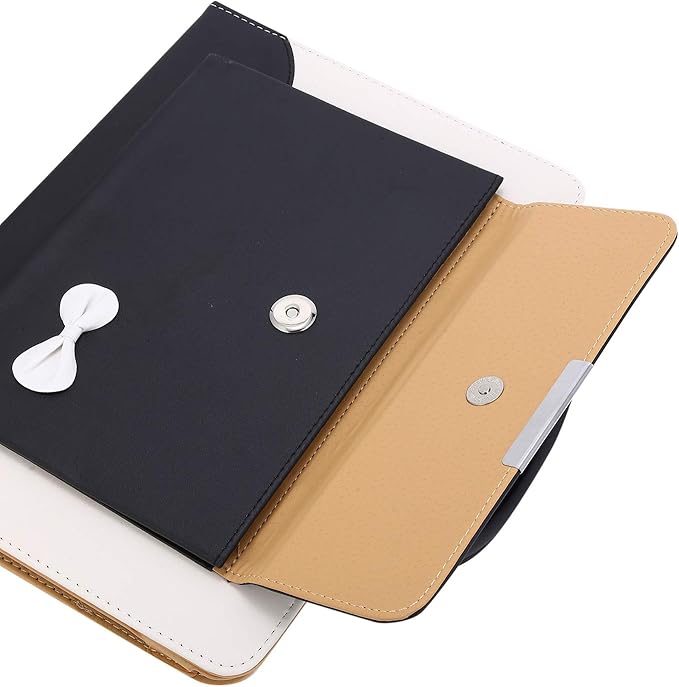 Handbag Case for iPad Pro 11" (2018-2025) & iPad Air 11 2024 2025/Air 10.9", Techcircle Cute Bowknot Pocket Wallet Folio Stand PU Leather Carrying Case, Auto Sleep/Wake, Red