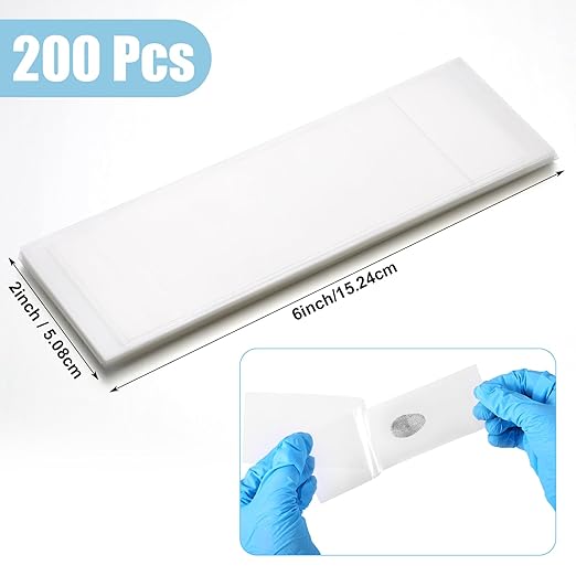 Marspark 200 Pcs Fingerprint Lifting Pads Fingerprint Lifting Tape Finger Print Forensic Science Kit Clear for Forensic Most Occupations