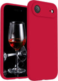 FireNova Magnetic for iPhone Air Case, Compatible with MagSafe, [Integrated Silicone Camera Control Button] [Camera Protection] Microfiber Lining Phone Case for iPhone 17 Air, 6.5", Deep Red