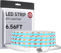 BTF-LIGHTING FCOB COB FOB LED Strip Lights 5V USB Powered 6.56FT 640LEDs Ice Blue 8mm Width Dimmable CRI 90+ with 3M Tape Flexible High Density for 3D Printer TV Backlight PC DIY Decor