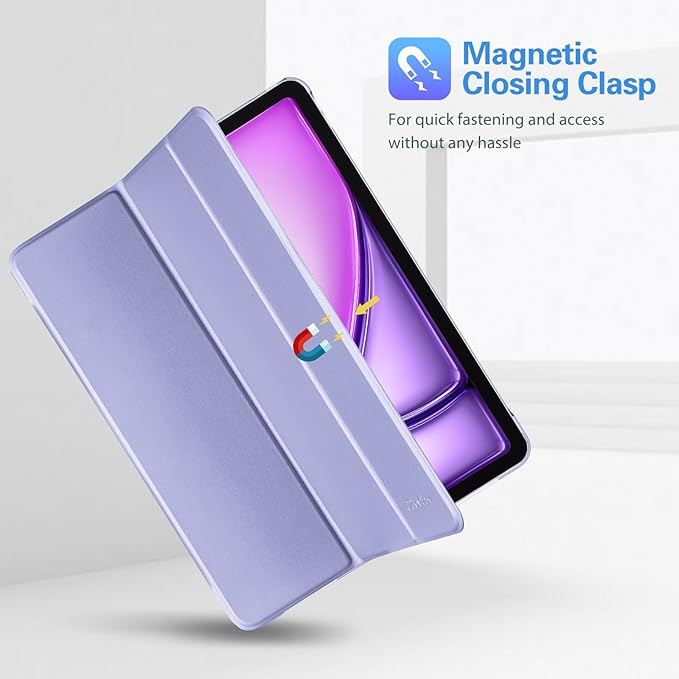 ProCase Smart Case for iPad Pro 12.9 2022/2021/2020/2018, Slim Stand Hard Back Shell Smart Cover for iPad Pro 12.9" 6th Gen/5th Gen/4th Gen/3rd Gen -Purple