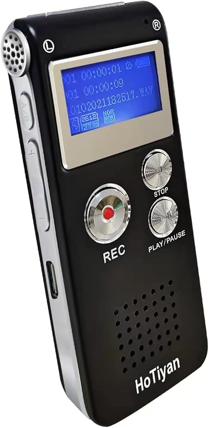 Digital Voice Recorder Audio Recording - 64GB Audio Recorder with Playback Voice Activated Recorder for Lectures Meetings Interviews Recording Device Tape Recorder with Microphone USB Cable MP3 Player