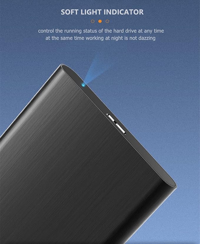 500GB Ultra Slim Portable External Hard Drive USB3.0 HDD Storage Compatible for PC, Desktop, Laptop, MacBook, Chromebook, Xbox One, Xbox 360, PS4 (Black)
