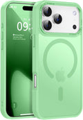 Newfuture Magnetic for iPhone 17 Pro Case [Compatible with Magsafe] [Military Grade Drop Protection] Translucent Matte Anti-Scratch Shockproof Protective Phone Cover 6.3 Inch, Matcha Green