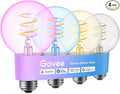 Govee Edison Bulbs, Smart Vintage Light Bulbs, RGBWW Color Changing and Tunable White, Compatible with Matter, Alexa & Google Assistant, G25 Vanity Light Bulb for Living Room Kitchen E26 Base 4 Pack