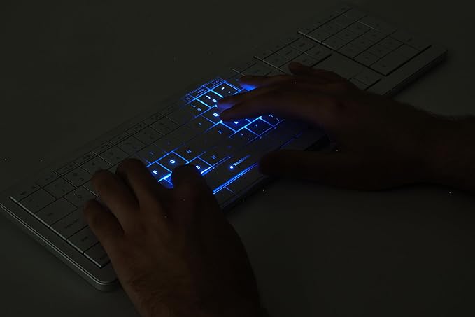 CLVX 1 Mac | Touch On Keys & Gestures AI Keyboard | Bluetooth & USB-C | Low Profile Silent Scissor Keys | Interactive RGB | Aluminum Chassis | Compatible with Mac/iPad/AppleTV/VisionPro