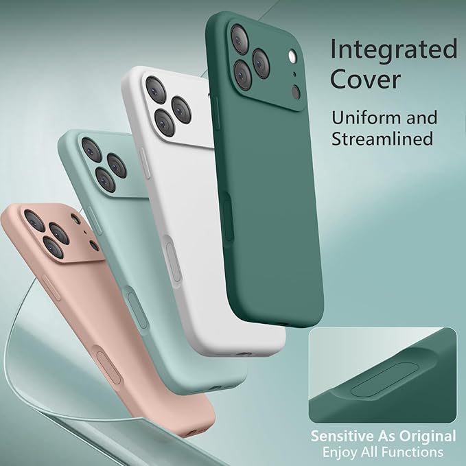 FireNova Magnetic for iPhone 17 Pro Case, Compatible with MagSafe, [Integrated Silicone Camera Control Button] [Camera Protection] Anti-Scratch Microfiber Lining Phone Case, 6.3", Midnight Green