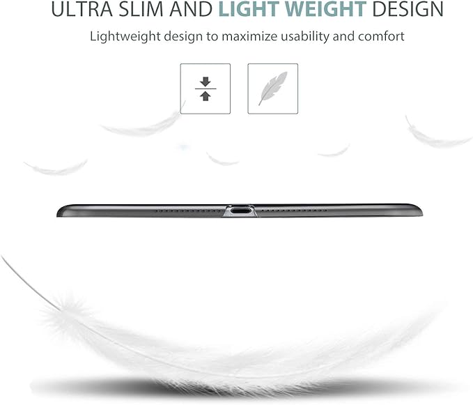 ProCase Smart Case for iPad 9.7 Inch iPad 6th/5th Generation 2018 2017(Model: A1893 A1954 A1822 A1823), Ultra Slim Lightweight Stand Cover with Translucent Frosted Back -Metallic