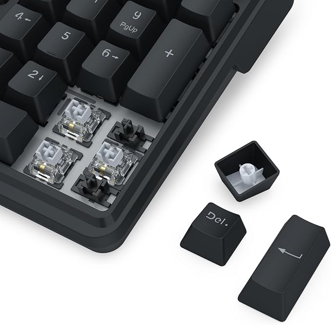 Redragon K762 Wireless Gasket Gaming Keyboard w/Hype Screen & Knob, 104 Keys Mechanical Keyboard, Easy-Control 1.14’’ TFT Info Display, 5-Layer Noise Dampening, Round PBT Keycaps, Custom Linear Switch