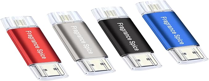 Smart Flash Drive for Android, USB Flash Drive 64GB – Compatible with Samsung USB, MacBook, Laptop, PC, and USB for iPhone Pictures - Portable High-Speed Memory Stick (Black, 64GB)