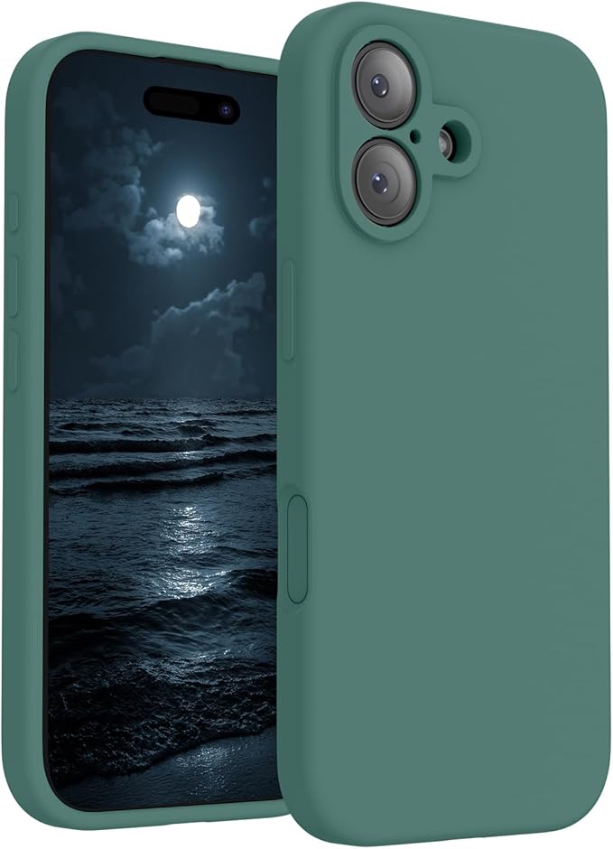 FireNova Magnetic for iPhone 17 Case, Compatible with MagSafe, [Integrated Silicone Camera Control Button] [Camera Protection] Anti-Scratch Microfiber Lining Phone Case, 6.3", Midnight Green