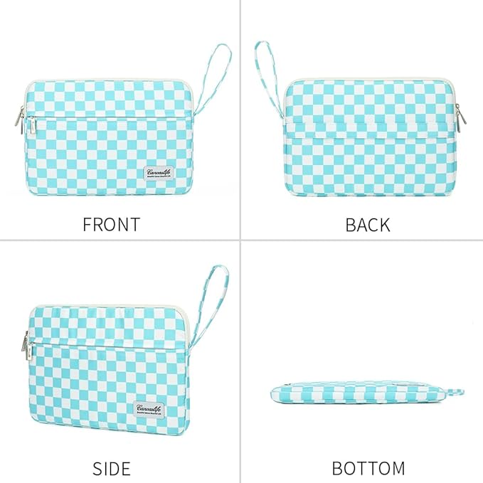 canvaslife 13.3-inch Notebook Computer, Shockproof, Waterproof and Protective Travel Notebook Computer case, Suitable for 13-13.3-inch Notebook Computer Cases (Ice Blue Checker)
