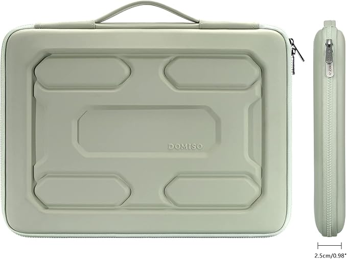 DOMISO 17 inch Laptop Sleeve with Handle Shockproof Computer Bag Waterproof EVA Protective Carrying Case for 17.3" MSI GS73VR Stealth Pro/HP Envy 17/LG Gram 17"/ROG Strix GL702VS, Mint Green