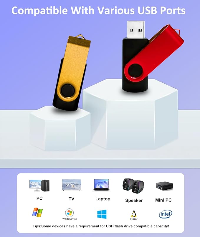 USB Thumb Drive 1GB USB Flash Drives 50 Pack Nicepicten Bulk USB 2.0 Flash Drive Pack of 50 1GB Swivel Jump Drives Multipack Memory Stick for Data Backup (50 Pack 1 GB Colorful)