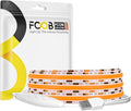 5V COB Orange Led Strip Light 6.56FT USB Powered CRI90+ LED Tape Lights with Dimmer, 8mm Width Dimmable High Density Flexible Strips for TV Under Cabinet Bedroom
