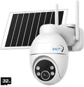 TKENPRO Solar Camera Outdoor Wireless, 2K Color Night Vision, Always-on-Video Security Camera Wireless Outdoor, Smart 24/7 Recording, Auto-Tracking, 2.4GHz Wi-Fi, IP65