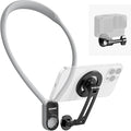 Neewer Magnetic Neck Holder for Action Camera Phone Hands Free Neck Tripod Chest Mount Compatible with GoPro DJI Insta360 iPhone15 Android Neck Phone Holder for POV Vlog, Gray, GP16