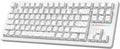 FELICON Attack Shark M87 PRO Wireless Mechanical Gaming Keyboard – 87-Key Tri-Mode (Bluetooth 5.0/2.4Ghz/USB-C), Hot-Swappable Linear Switch, RGB Backlit, 5000mAh Battery – White Contour