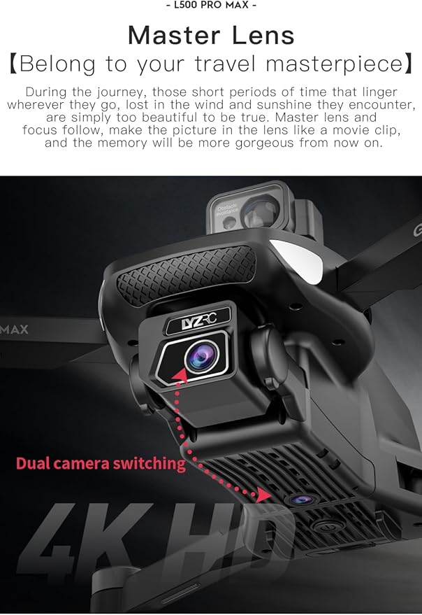 GPS Drone with 4K HD Camera for Beginners Adults, 360° Obstacle Avoidance Drone, Brushless Motor GPS Auto Return Optical Flow Positioning Headless Mode One Key Takeoff/Landing Under 249g RC Quadcopter Drones Birthday Easter Gifts for Teens Men
