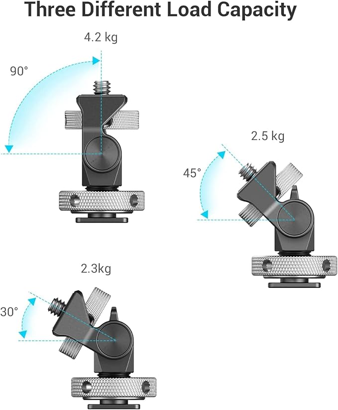SmallRig Field Monitor Mount Holder Swivel and Tilt Adjustable with Cold Shoe Mount for 5" and 7" Monitor