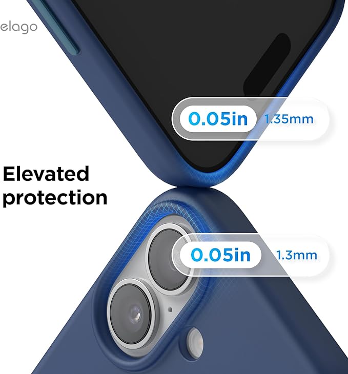 elago for iPhone 17 Case, Premium Magnetic Silicone Case, Compatible with MagSafe, Liquid Silicone Material, Protective Cover, Shockproof, Slim Phone, 6.3 inch (Jean Indigo)