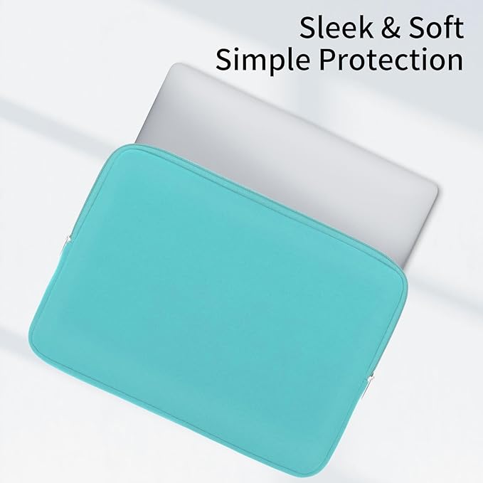 RAINYEAR Laptop Sleeve Case Compatible with 13.3 Inch Notebook Computer Tablet Chromebook 14" MacBook Pro/Max M1 M2 M3 M4 M5 Soft Cover Protective Case Zipper Carrying Bag (Blue, Upgraded Version)