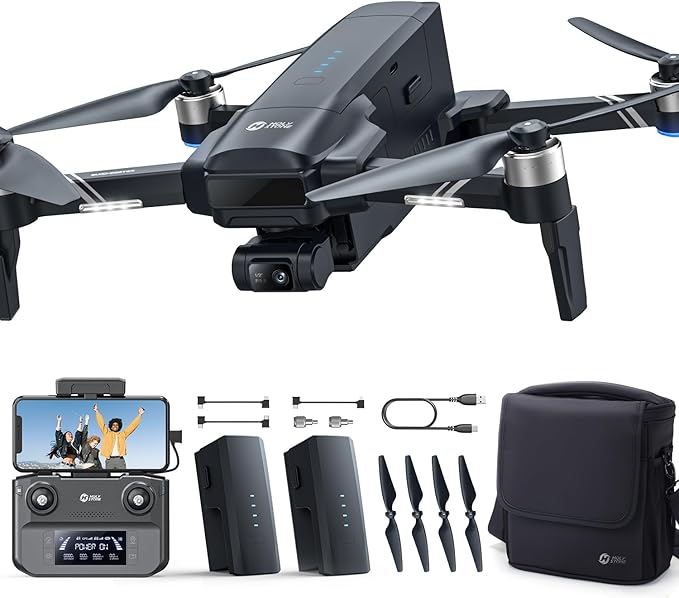 Holy Stone Sentinel HS600D 3-Axis Gimbal Drone with Camera for Adults, Professional 8K Photo, Level-6 Wind Resistance, 6KM Transmission, 80-Min Flight, Smart Track, Auto Return & Beginner Mode